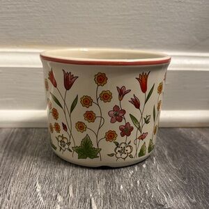 Longaberger Floral 1-Pint Crock